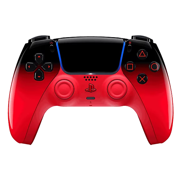 نمای روبهرو دسته PS5 مدل DualSense Techno Red از کالکشن HYPERPOP