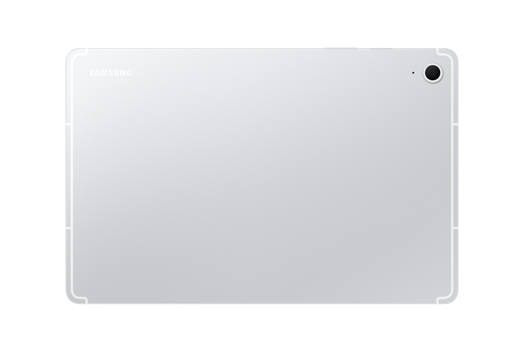 نمای پشت و دوربین تبلت سامسونگ Galaxy Tab S10 FE 5G نقرهای