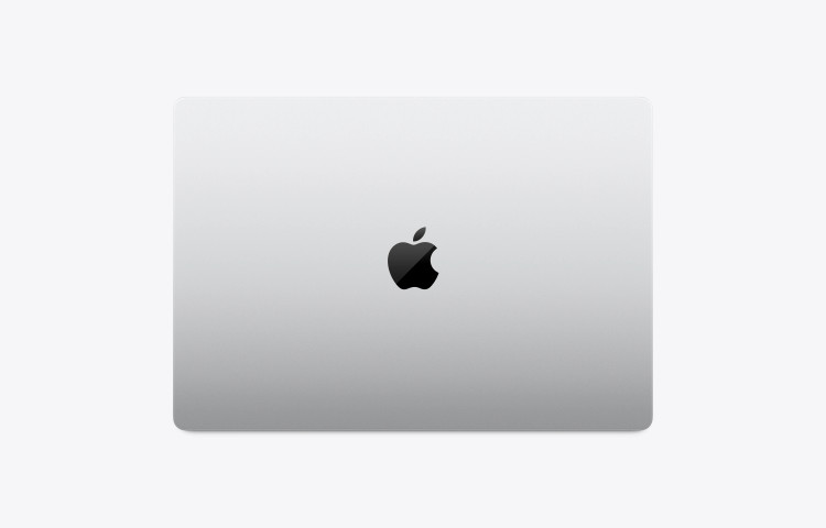 نمای پشت لپ تاپ Apple MacBook Pro 16 2026 M5 Pro MGE64 رنگ سیلور با بدنه آلومینیومی