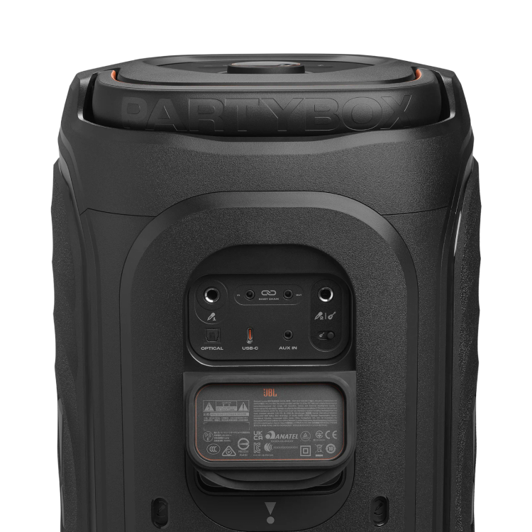 نمای پشت اسپیکر JBL PartyBox 130 و پنل اتصالات