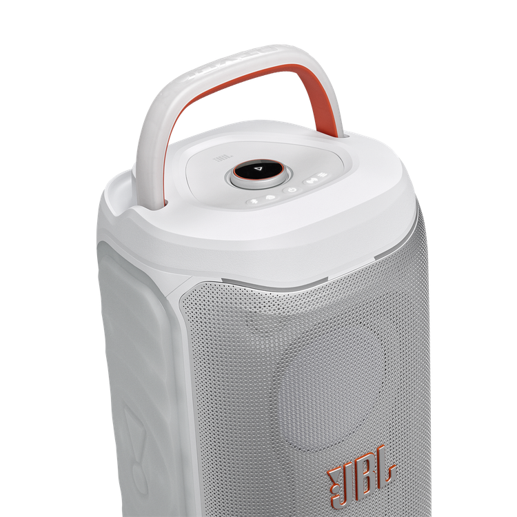 نمای سهرخ اسپیکر بلوتوثی JBL PartyBox 130 رنگ سفید