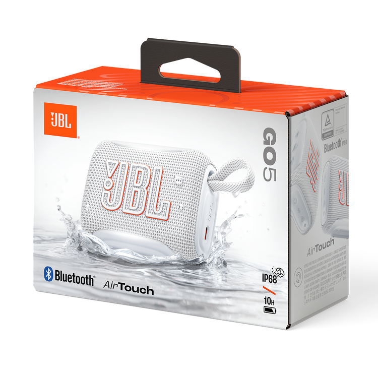 جعبه اصلی اسپیکر بلوتوثی قابل حمل JBL Go 5 رنگ سفید