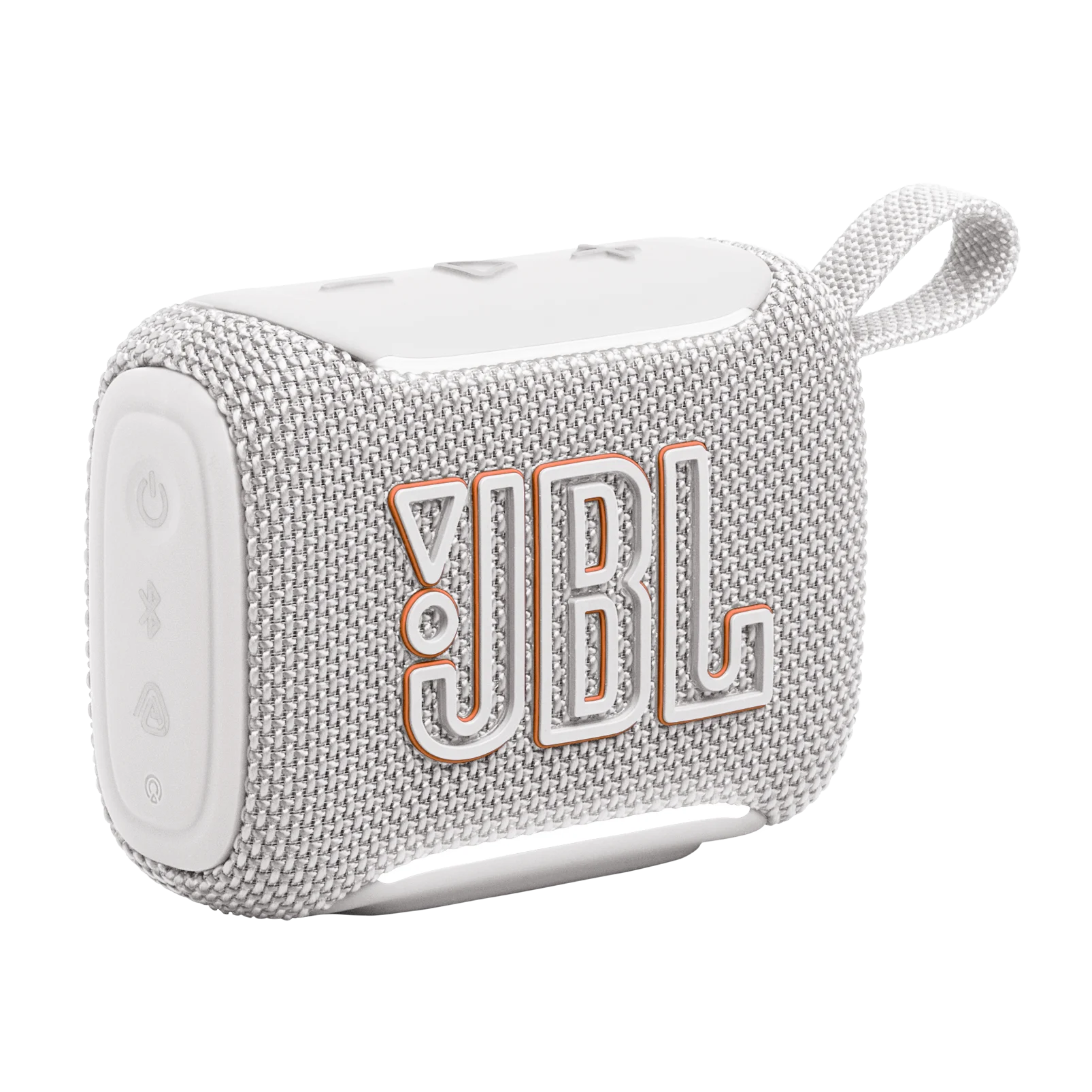 نمای سهرخ اسپیکر بلوتوثی JBL Go 5 رنگ سفید