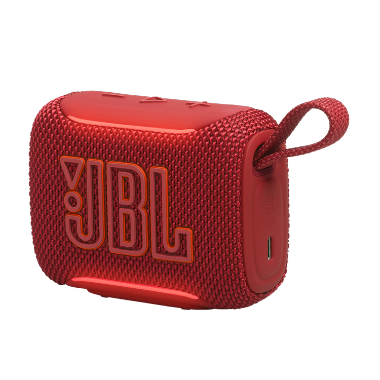 نمای جانبی اسپیکر بلوتوثی JBL Go 5 رنگ قرمز