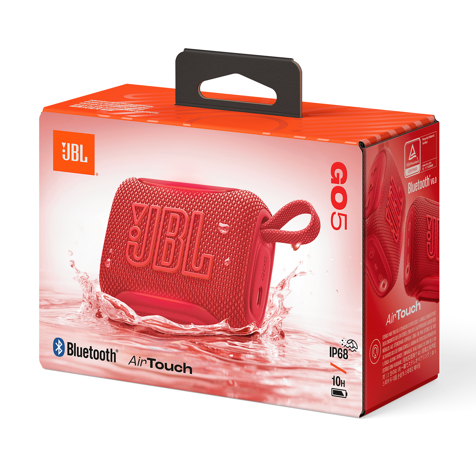جعبه اصلی اسپیکر بلوتوثی قابل حمل JBL Go 5 رنگ قرمز
