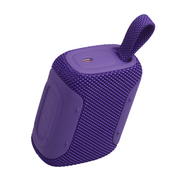 نمای زاویهدار اسپیکر JBL Go 5 رنگ بنفش