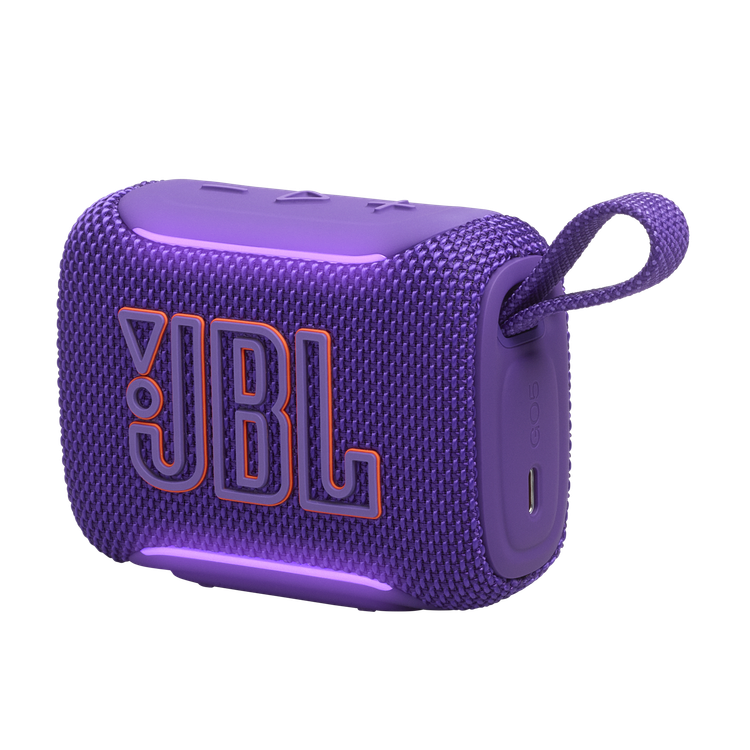 نمای جانبی اسپیکر بلوتوثی JBL Go 5 رنگ بنفش