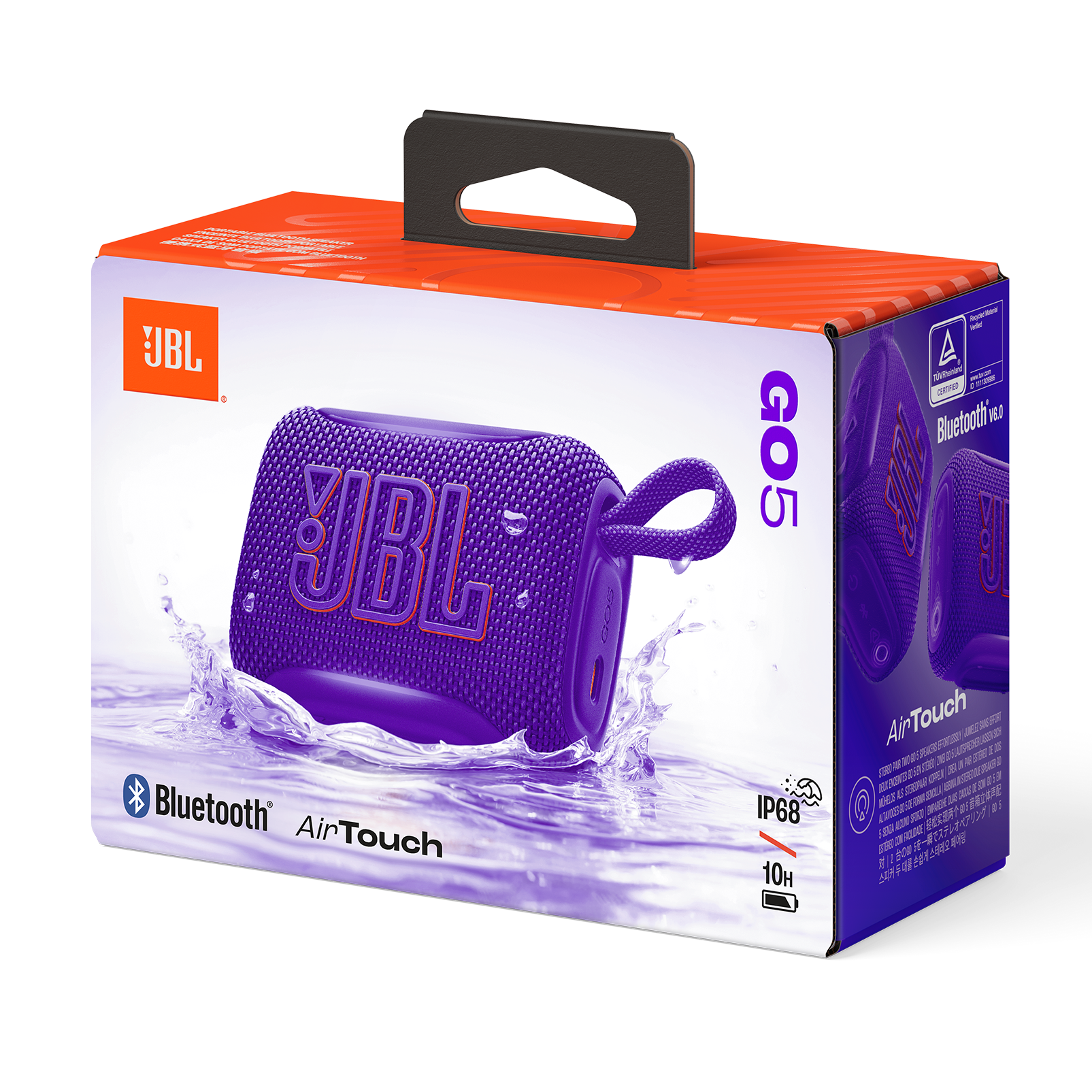 جعبه اصلی اسپیکر بلوتوثی قابل حمل JBL Go 5 رنگ بنفش
