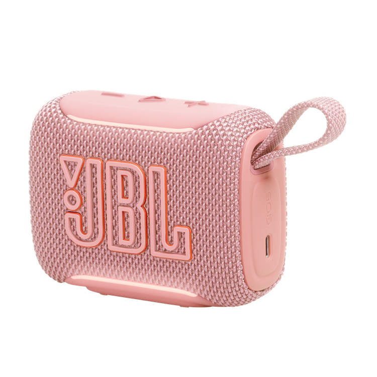 نمای جانبی اسپیکر بلوتوثی JBL Go 5 رنگ صورتی