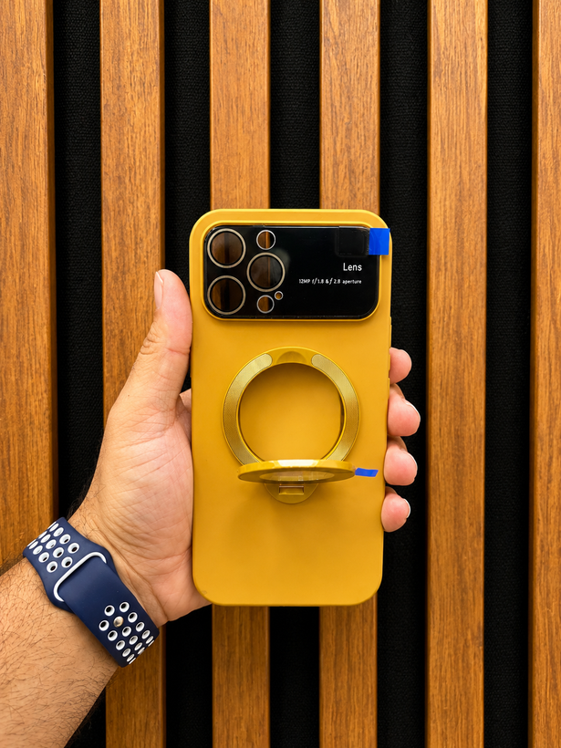 گارد مگسیف Bontezz مناسب آیفون ۱۲ پرومکس با هولدر تاشو و محافظ سرتاسری لنز دوربین | iPhone 12 Pro Max