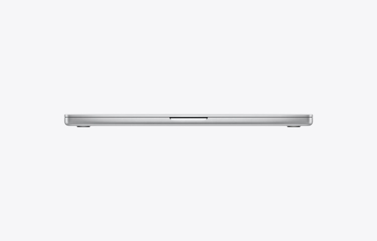 نمای جانبی لپ تاپ MacBook Pro ۲۰۲۶ 16 inch M5 Max مدل MGE94 رنگ سیلور با طراحی باریک و بدنه آلومینیومی