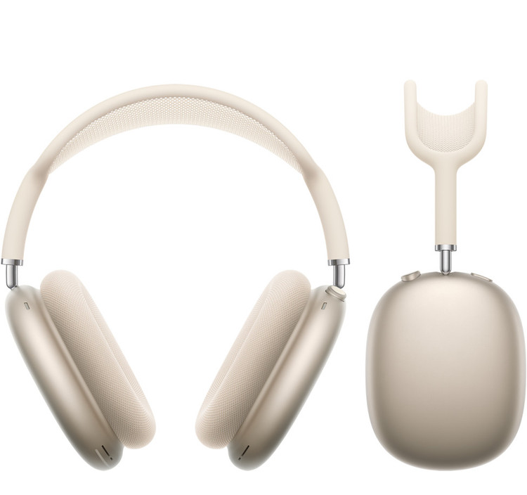 هدفون بلوتوثی اپل AirPods Max 2 رنگ Starlight با طراحی روگوشی پریمیوم