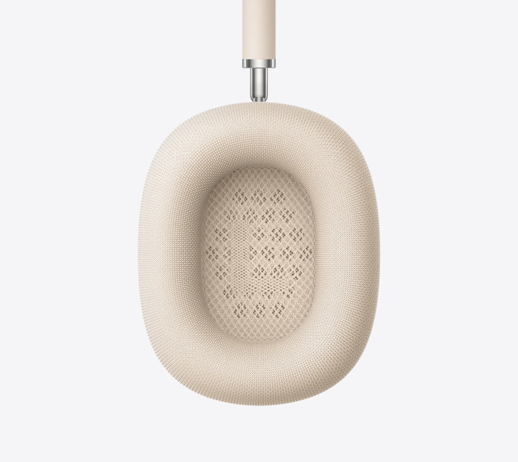 نمای نزدیک بالشتک گوشی هدفون AirPods Max 2 رنگ Starlight