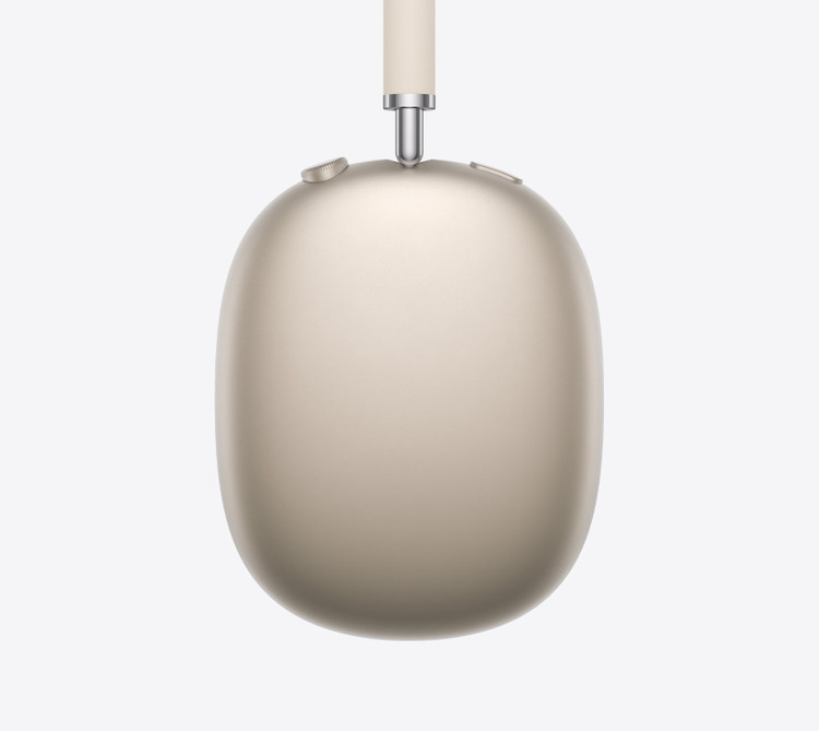 نمای کناری هدفون بلوتوثی Apple AirPods Max 2 رنگ Starlight