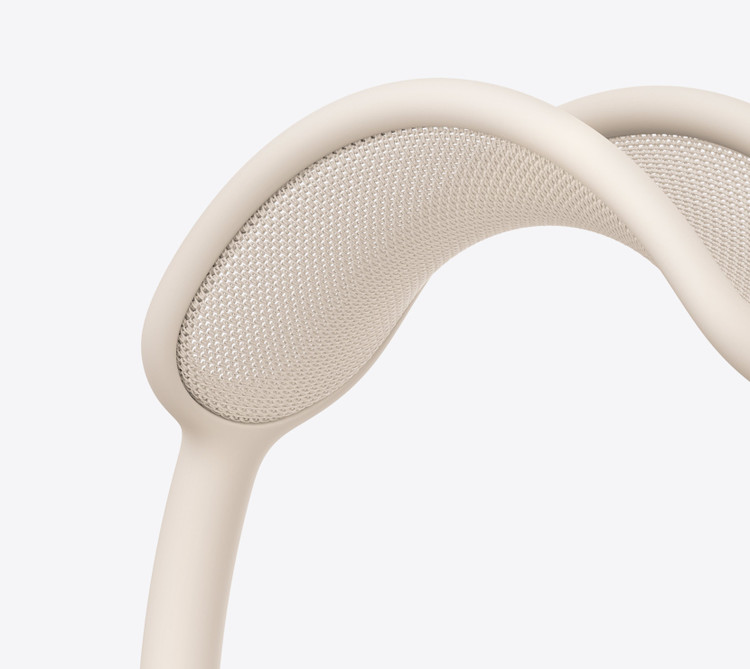 نمای نزدیک هدبند مشبک هدفون اپل AirPods Max 2 رنگ استارلایت