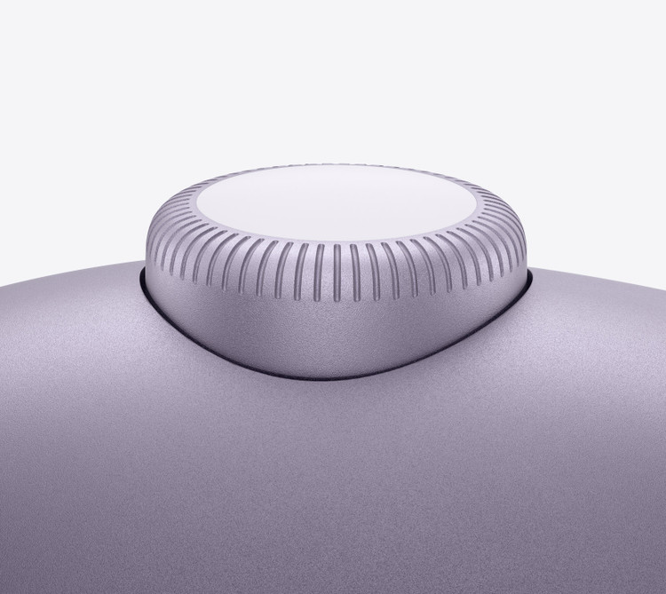 نمای نزدیک دکمه Digital Crown هدفون Apple AirPods Max 2 رنگ Purple