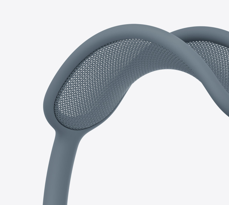 نمای نزدیک هدبند مشبک هدفون اپل AirPods Max 2 رنگ آبی