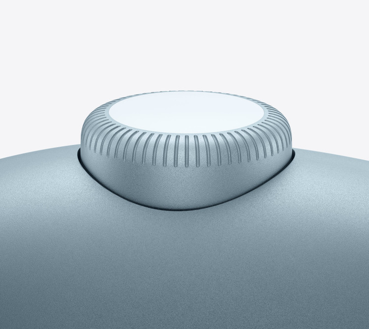 نمای نزدیک دکمه Digital Crown هدفون Apple AirPods Max 2 رنگ Blue