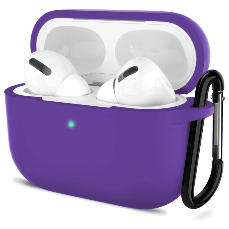 کاور AirPods Pro 2 رنگ نیلی با طراحی دو تکه و کارابین