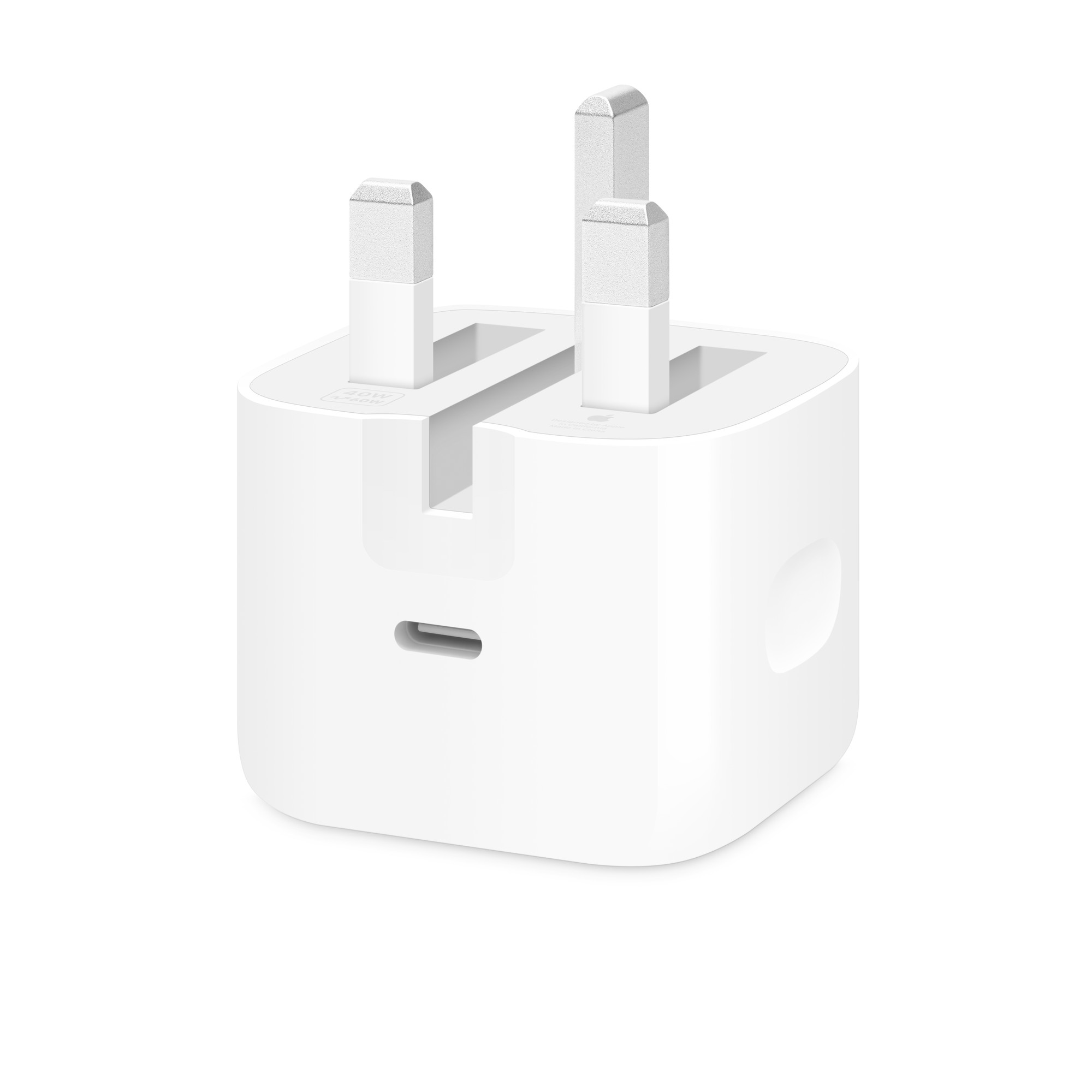 آداپتور داینامیک ۴۰ وات اپل با حداکثر توان ۶۰ وات سه‌پین و درگاه USB-C