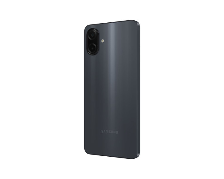 نمای سهرخ پشت Samsung Galaxy A07 رنگ مشکی از زاویه مخالف