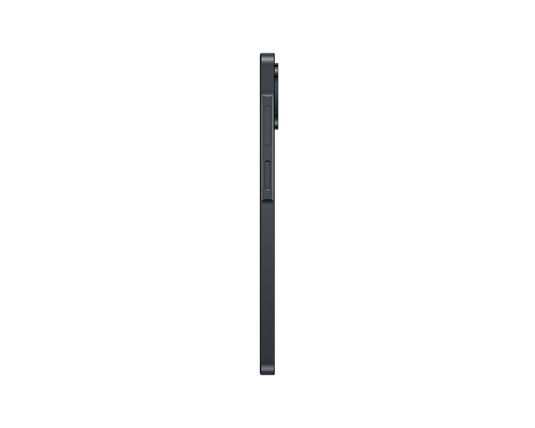 نمای کناری Samsung Galaxy A07 رنگ مشکی با طراحی تخت بدنه