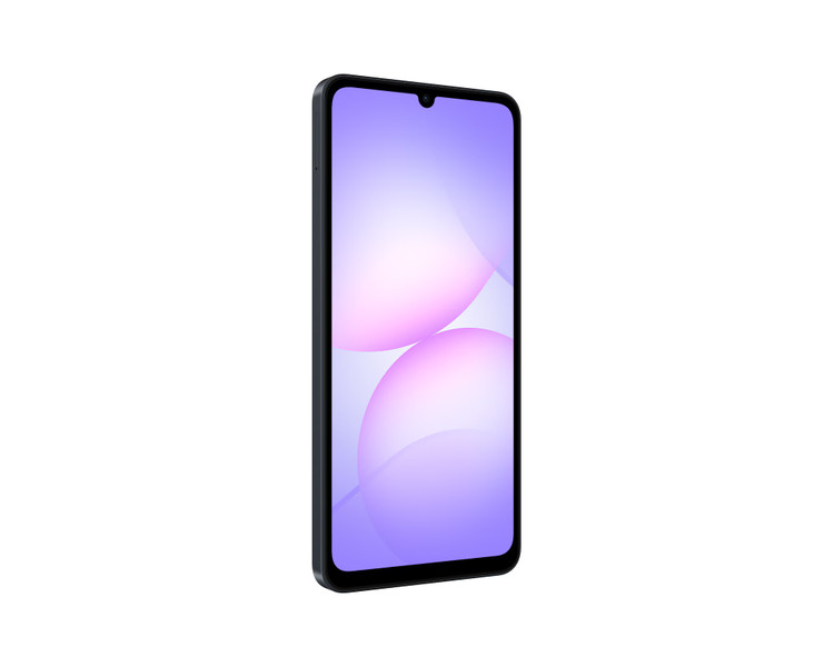 نمای سهرخ جلوی گوشی سامسونگ Galaxy A07 با نمایشگر روشن