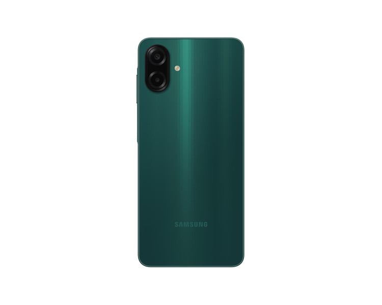 نمای پشت گوشی سامسونگ Galaxy A07 سبز با دوربین دوگانه