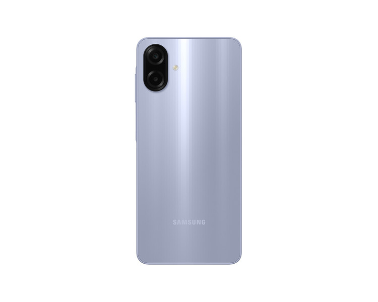 نمای پشت گوشی سامسونگ Galaxy A07 بنفش با دوربین دوگانه