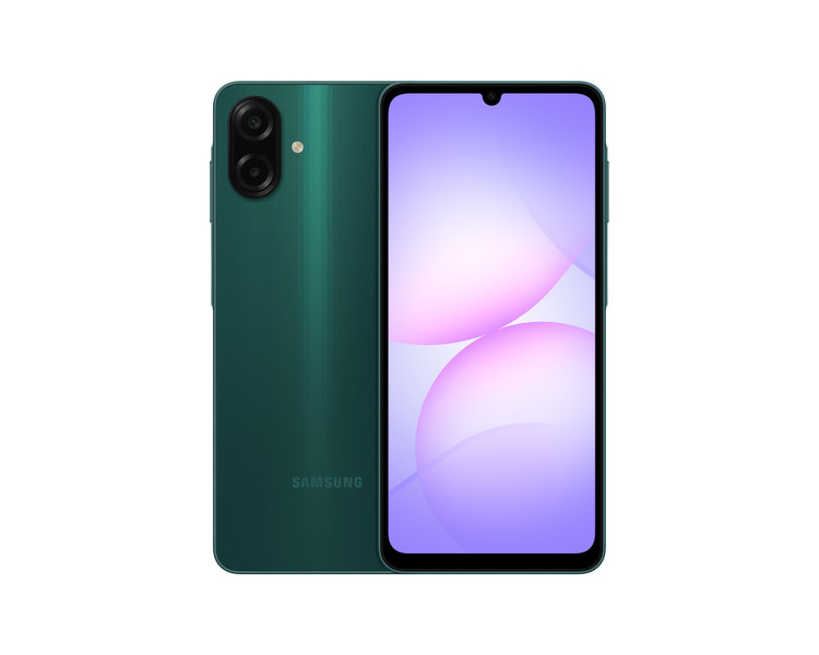گوشی Samsung Galaxy A07 حافظه ۱۲۸ گیگابایت رم ۶ گیگابایت رنگ سبز، نمای جلو و پشت