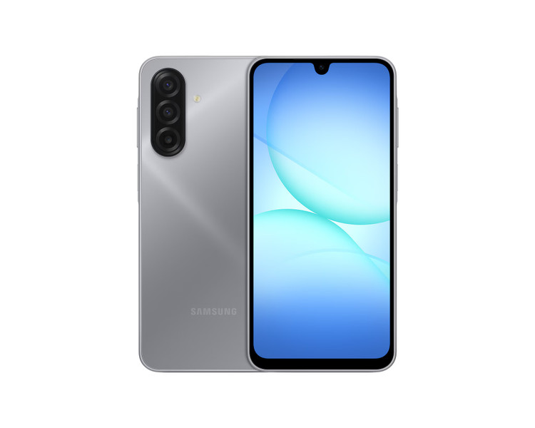 گوشی Samsung Galaxy A17 رنگ نقرهای، نمای جلو و پشت