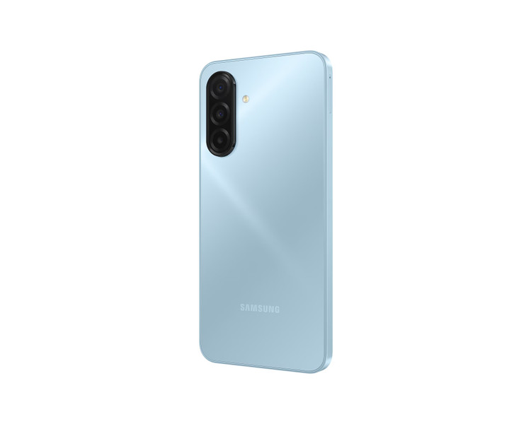 نمای پشت Samsung Galaxy A17 رنگ آبی روشن از زاویه مخالف