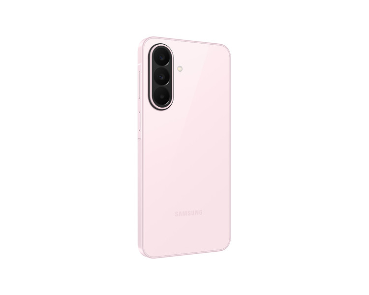 نمای پشت Galaxy A27 5G رنگ صورتی روشن و ماژول دوربین عمودی