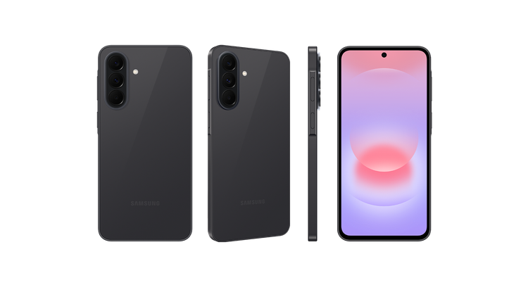 نمای جلو، پشت و کناری Samsung Galaxy A37 5G رنگ مشکی