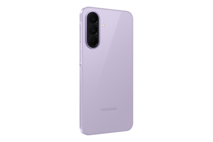 نمای زاویهدار پشت گوشی Samsung Galaxy A37 5G رنگ بنفش