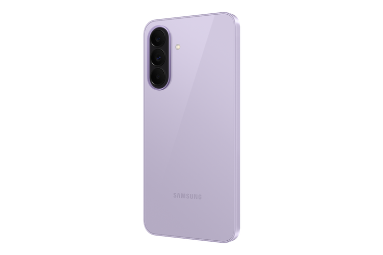 نمای پشت Galaxy A37 5G بنفش با دوربین سهگانه