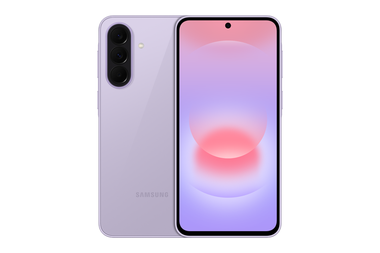 نمای جلو و پشت گوشی سامسونگ Galaxy A37 5G رنگ بنفش