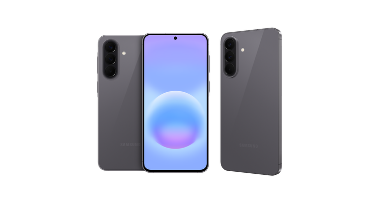 نمای جلو، پشت و کناری Samsung Galaxy A57 5G رنگ خاکستری