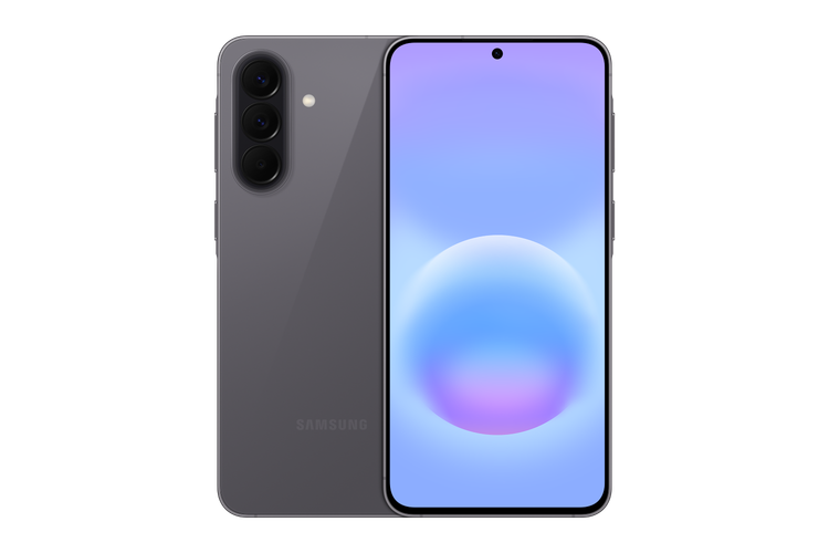 نمای جلو و پشت گوشی سامسونگ Galaxy A57 5G رنگ خاکستری