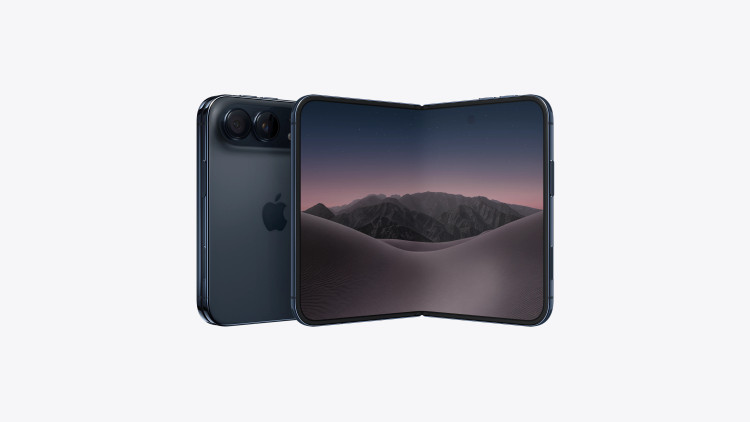 نمای جلویی و پشتی گوشی تاشو Apple iPhone Duo