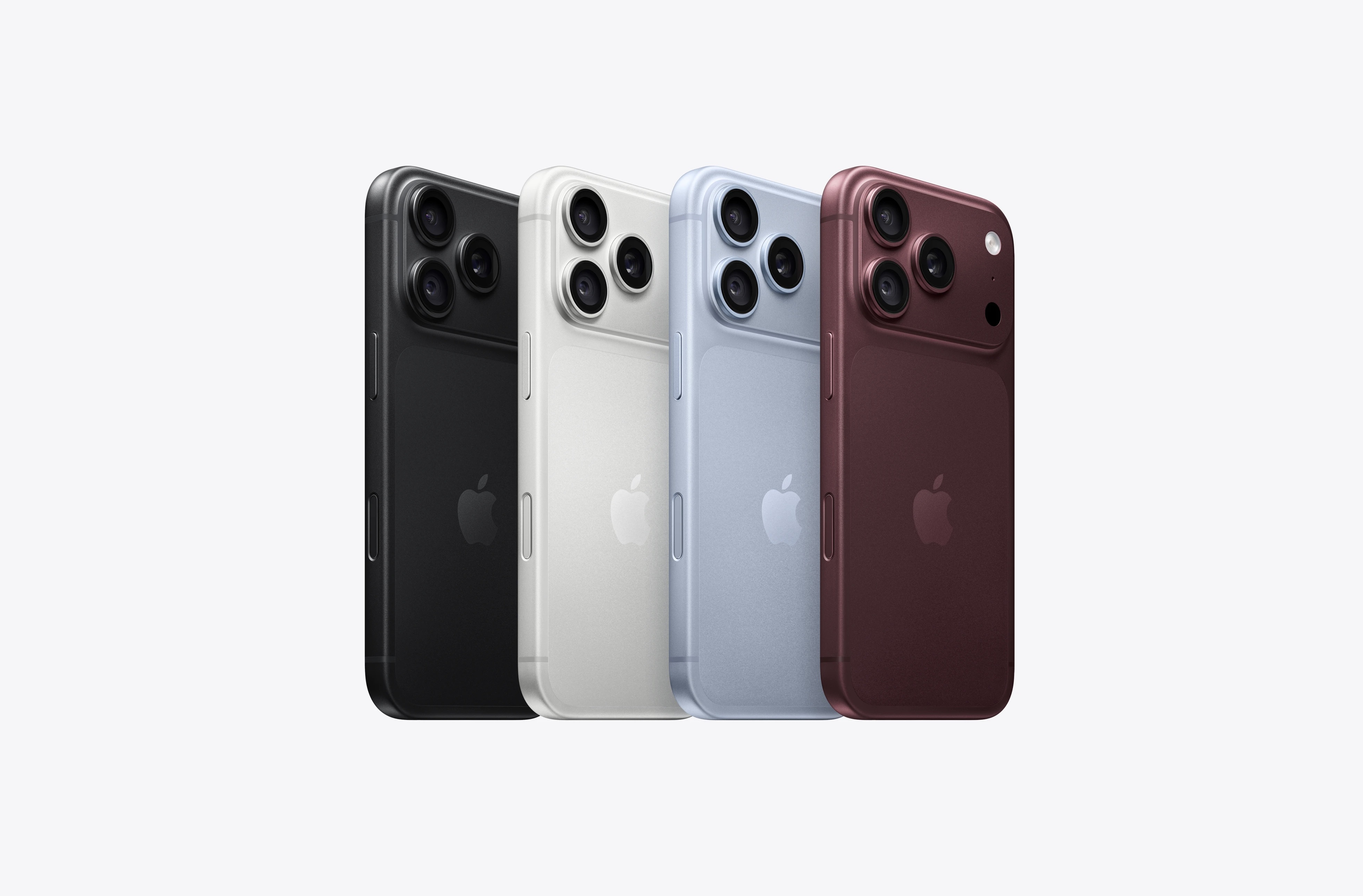 تصویر اصلی iPhone 18 Pro 1TB در چهار رنگ مشکی، نقره‌ای، گلیشر و بورگاندی