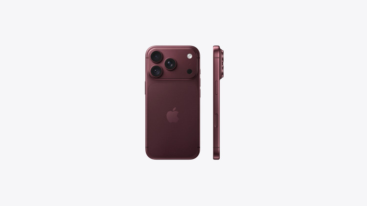 iPhone 18 Pro 1TB بورگاندی، نمای پشت و فریم کناری