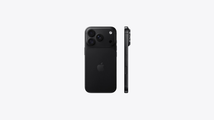 iPhone 18 Pro 2TB مشکی، نمای پشت و فریم کناری