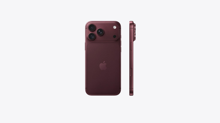 نمای کناری iPhone 18 Pro Max رنگ Burgundy