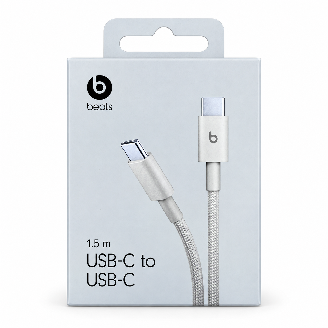 کابل اورجینال بیتز USB-C به USB-C توان ۶۰ وات طول ۱٫۵ متر_سفید