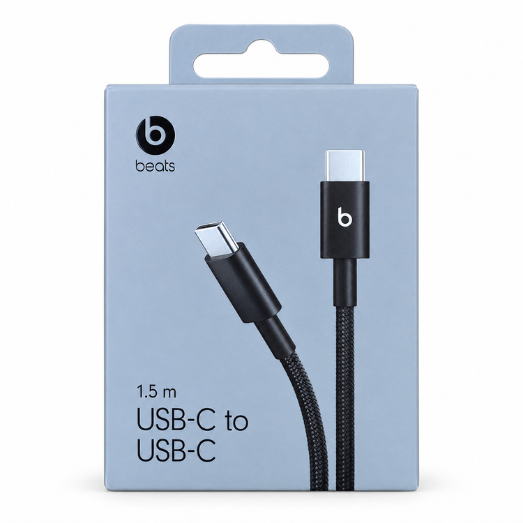 کابل اورجینال بیتز USB-C به USB-C توان ۶۰ وات طول ۱٫۵ متر_مشکی