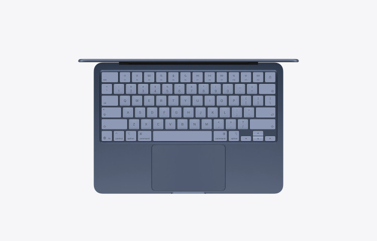 نمای کیبورد Magic Keyboard مک بوک نئو 256GB مدل MHFF4 رنگ آبی نیلی بدون Touch ID