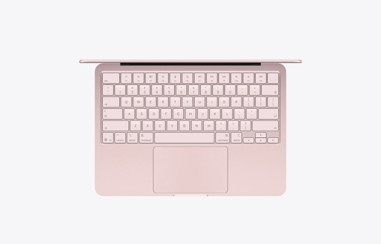نمای کیبورد Magic Keyboard مکبوک نئو مدل MHFJ4 رنگ Blush مجهز به Touch ID